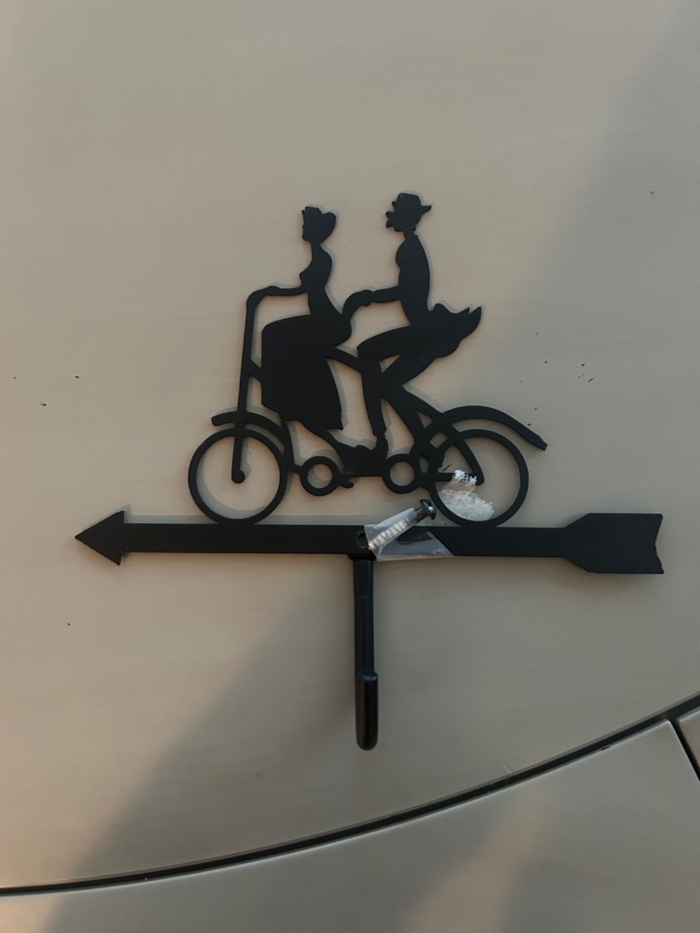 Black Bicycle Silhouette Wall Hook - Home Wall Decor